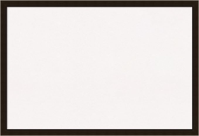 Amanti Art White Cork Board for Wall, 26x38 Vision Board with Brown Wood Frame, Large Corkboard Office Decor for Home Organization, Rustic Farmhouse Corkboard Pinboard to display items for home