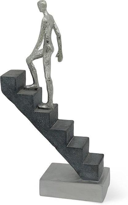 Vaudagio Modern Desk Decor 'Top of The Rock' - Abstract Sculpture 11" as Motivation - Modern Home Decor Figure Made of Marble Resin - Aesthetic Statue for Living Room & Office décor as a Gift