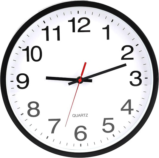 OceeK Wall Clock, Silent Non-Ticking, Modern Small Wall Clocks 8 Inch, Quality Quartz Battery Operated Analog Classic Clocks,Round