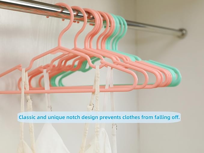 100 pcs White Baby Nursery Closet Hangers,Non-Slip Laundry Infant Pant Hanger for Newborn Clothes,Ultra-Thin Child Coat Hanger for Girl Boy Toddler Kids
