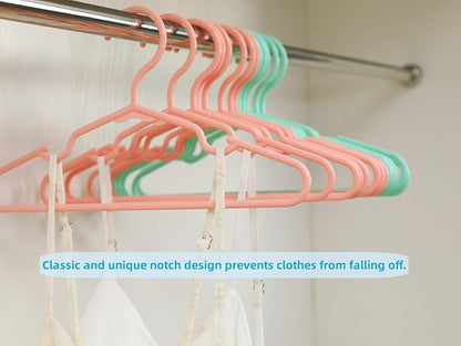 100 pcs White Baby Nursery Closet Hangers,Non-Slip Laundry Infant Pant Hanger for Newborn Clothes,Ultra-Thin Child Coat Hanger for Girl Boy Toddler Kids