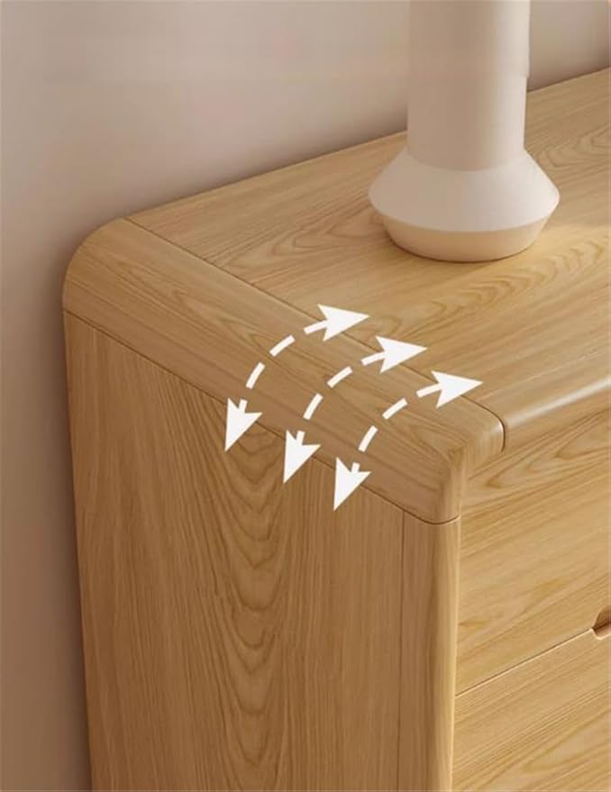 NIUYAO Shoe Storage Cabinet with 4 Drawers Solid Wood Morden Simple Style Free Standing Hidden Shoe Racks Organizer for Entrance Hallway Entryway -Wood 55" L x 14" W x 40" H