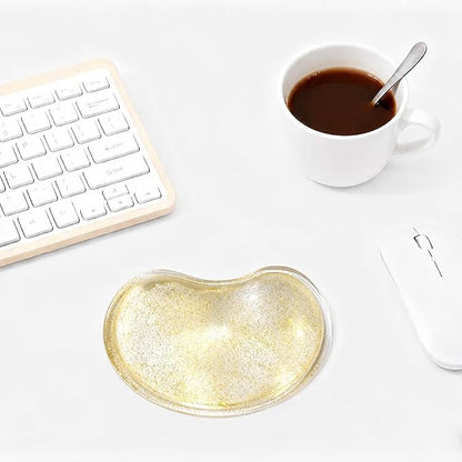 Soft Mouse Wrist Rest Pad Comfortable Cool Silicone Gel Ergonomic Cushion Small-Sized Hand Pain Relief Support Pad with Gel-Filled for Laptop Computer Office & Home (Bright Yellow)