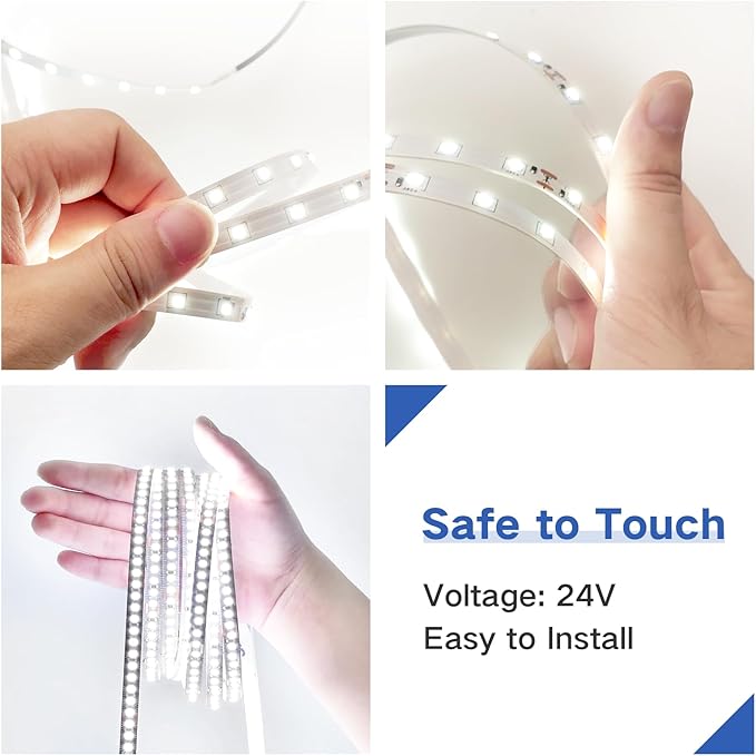 Led Strip Lights 65 ft for Living Room, 1200 Leds DIY Home Decor for House Warming Super Bright LED Tape Rope Lights for Kitchen, Vanity Mirror, Flexible LED Light Strips for christmas decor