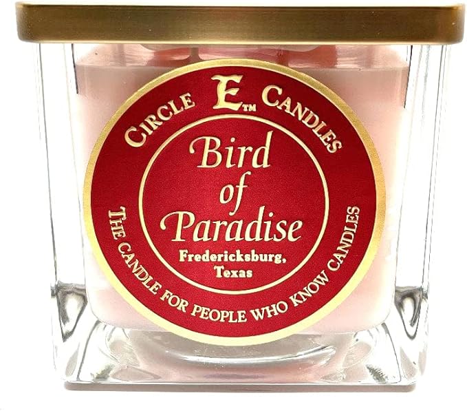 Circle E Candles, Bird of Paradise Scent, Medium Size Jar Candle, 22oz, 2 Wicks