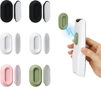 XYOFUN Magnetic Remote Control Holder Wall Mount - 6 Pcs No Drill Self-Adhesive Organizer for Air Conditioner & TV Remotes, Storage Caddy for Televisions Backside - White&Black&Pink&Green