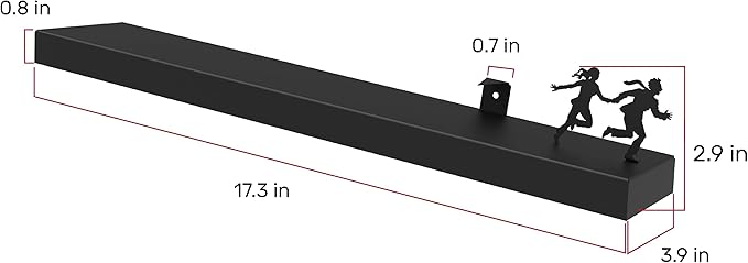 Artori Floating Toilet Paper Shelf Storage - Bathroom Wall Decorations, Tilted Wall Toilet Paper Holder, Mounted Toilet Decor Organizer for Tissue Rolls, Wipes, Towels, & More - Avalanche Black