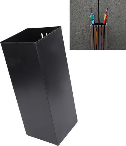 Umbrella Stand, Umbrella Holder for Entryway, Metal Square Umbrella Rack Organizer Freestanding, for Canes Walking Sticks (Black)