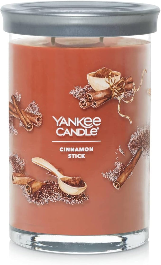 Yankee Candle Cinnamon Stick Scented Signature 20 oz Large Tumbler 2-Wick Candle Over 60 Hours of Burn Time