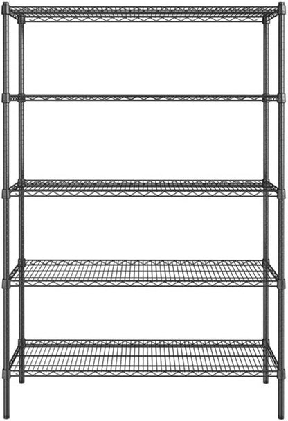hiLISS Black 5-Tier Metal Adjustable Freestanding Garage Storage Wire Shelving Unit (36 in. W x 72 in. H x 14in. D)