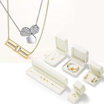Oirlv Velvet Earring Gift Box Wedding Valentine's Day White Earrings Stud Case