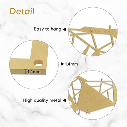 SIGNLEADER Metal Wall Art Decor Galloping Horse Modern Abstract Wall Sculpture Hangings Home Decoration for Living Room, Bedroom, Bathroom, Kitchen, Outdoor - 30" Gold