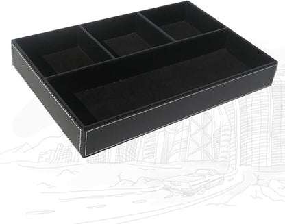 KINGFOM 10-Piece Office Desk Organizer Set, File Holder, Desk Drawer, Memo Paper Holder, Pen Holder, Name Card Holder, Mouse Pad, Desk Pad, Crystal Holder, Tissue Box Holder (T07H)