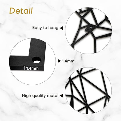 SIGNLEADER Metal Wall Art Decor Sad Unicorn Modern Abstract Wall Sculpture Hangings Home Decoration for Living Room, Bedroom, Bathroom, Kitchen, Outdoor - 24" Black