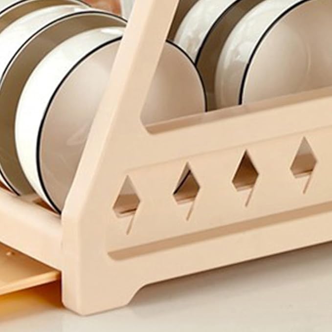 Dish Drying Rack Multilayer Versatile Countertop Plate Bowl Rack Cutlery Holder for Kitchen Countertop Cabinet