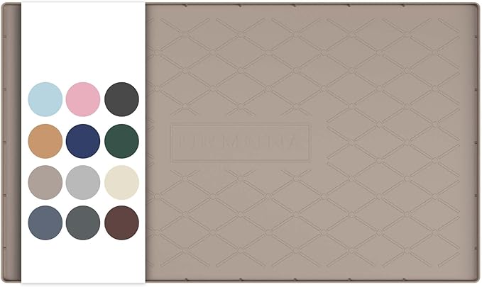 URMONA Under Sink Mat for Kitchen Waterproof, 22" x 14" Silicone Under Sink Mat for Shelf Liner Organizer, Cabinet Sink Protector Under Sink Liner for Bottom Kitchen, Bathroom(Beige)