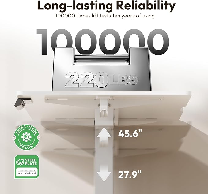 Large Electric Standing Desk,55x28 Inches Adjustable Height Stand up Desk, Sit Stand Home Office Desk, 3 Preset Heights,Equipped with Hooks,Ergonomic Computer Desk Workstation，White