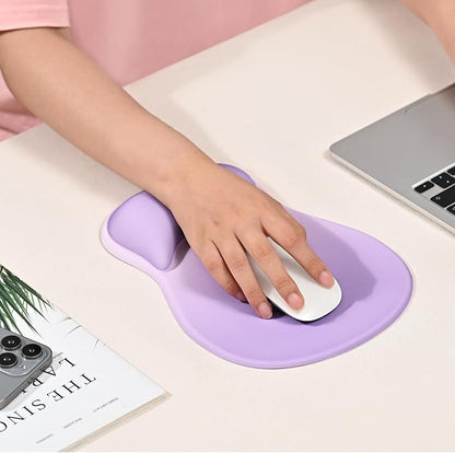 EooCoo Ergonomic Mouse Pad with Gel Wrist Rest Support Middle Concave Design, Relieve Wrist Pain Mousepad, Non-Slip Base for Laptop, Office Desk Accessories, Carpal Tunnel Syndrome