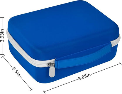 Case Compatible with Brother P-Touch PTD220 210 Home/Office Everyday Label Maker, Storage Holder Carrying Organizer for Label Tapes, AC Adapter, Charging Cables (Box Only) -Blue