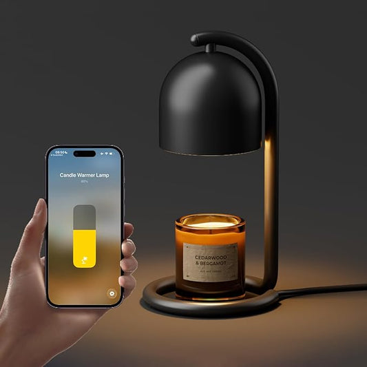 SwitchBot Smart Candle Warmer Lamp App & Voice Control, Flameless Wax Melter with Timer, Bulb x2, for Jar Candles, 1%-100% Dimmable, Matter for Apple Home & Alexa, Women Birthday Housewarming Gift