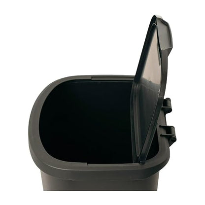 Kitchen Trash can, 11 gallons, Black, Plastic, flip-top, Suitable for Kitchens, bathrooms, and Offices.