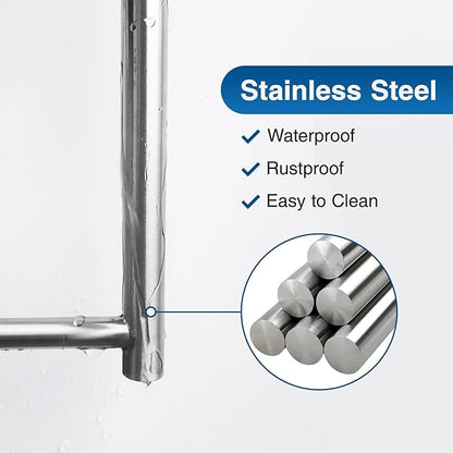 Paper Towel Holder - Self-Adhesive or Drilling, Brushed Nickel, Wall Mounted, SUS304 Stainless Steel Kitchen Roll Dispenser Under Cabinet