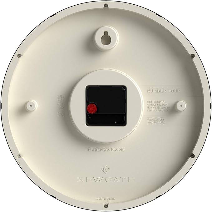 NEWGATE® Number Four Echo wall Clock | Modern Round Clock | 30cm | Orange | Easy to Read Numbers | Ideal for Kitchen, Living Room or Office