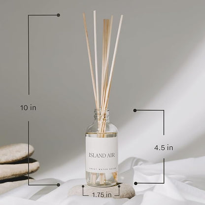 Sweet Water Decor Hello Fall Reed Diffuser Set - Hot Cider, Cinnamon, Cloves, Apple, and Nutmeg Scented Diffuser - Scent Diffusers for Home, Long Lasting Fragrance, Made in The USA