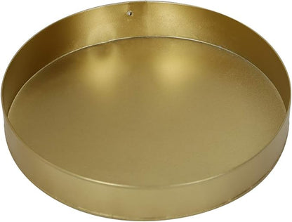 19" H Modern Metal Umbrella Stand for Entryway, Round Cane and Walking Stick Holder with Drip Tray, Elegant Home & Office Foyer Decor, Gold