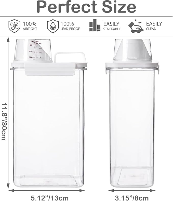 Rice Storage Container, Airtight Rice Container, 3-5 Lbs Cereal Storage Container, Cat Dog Food Storage Container, BPA Free Portable Cereal Container for Home Kitchen Rice, Soybean Food Storage