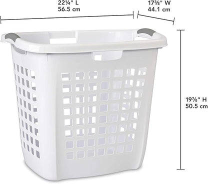 STERILITE 12258004 Carry Hamper, 19-7/8", White