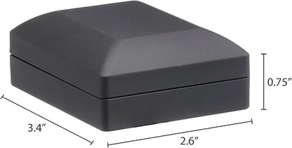 Allure - Luxury Pendant Box With LED Light, Square Shaped Elegant Diamond Pendant Case, For Unique Proposal, Engagement Or Wedding, Small, Black Velvet Interior Jewelry Display Gift Box. 6 Boxes.