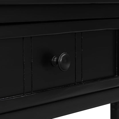 Knocbel Antique Entry Console Table with 2 Drawers & Bottom Open Shelf, Wood Sofa Tables for Entryway Hallway Living Room, 35.34" W x 13.8" D x 30.25" H, Black