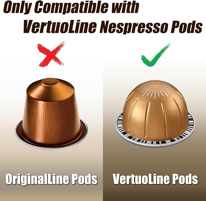 DecoBrothers Crystal Tempered Glass Vertuo Pod Holder Drawer, 28 Large or 56 Small Nespresso Capsule Organizer, Black