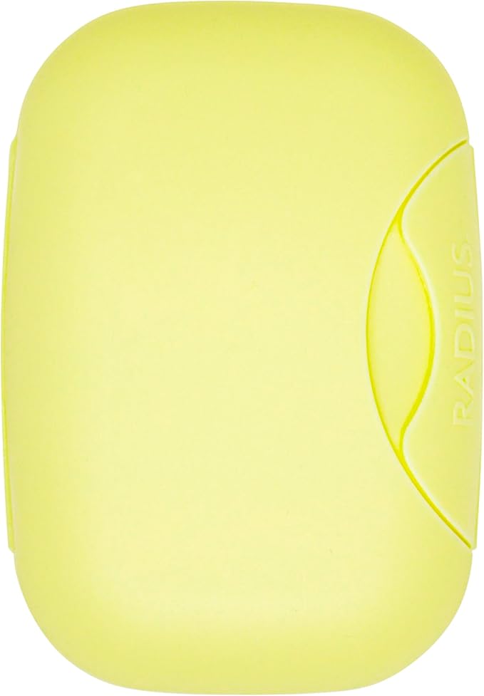 RADIUS Soap Travel Case, BPA-Free Recycled Plastic, Leakproof, Portable for Bathroom, Gym, Home, Camping - Lemon