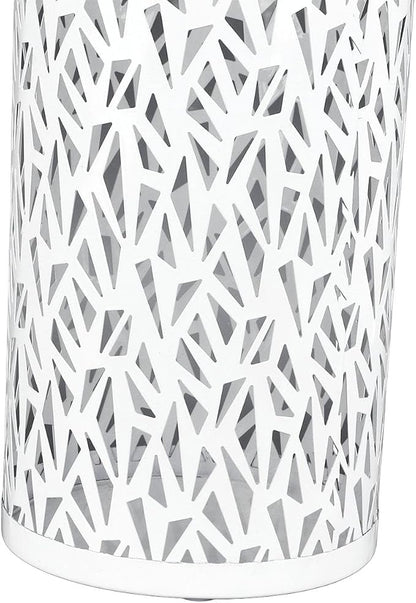 Umbrella Stand Rack, 5.91 * 16.54" Metal Hollowed Freestanding Cylinder Umbrella Holder Organizer Bin for Home Hotel Office Entryway