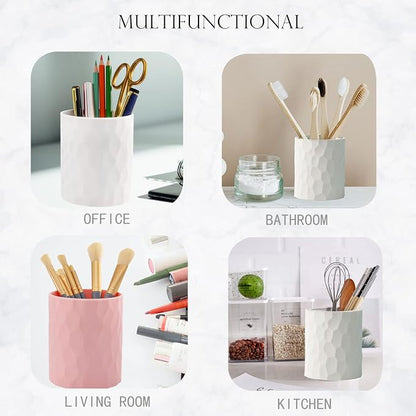 minimaliving Pen Holder,Nordic Style Silicone Waterproof Pencil Holder for Desk Simple&Modern Minimalist Makeup Organizer Multifunctional Office Supplies for Home,Kids and School (Black)