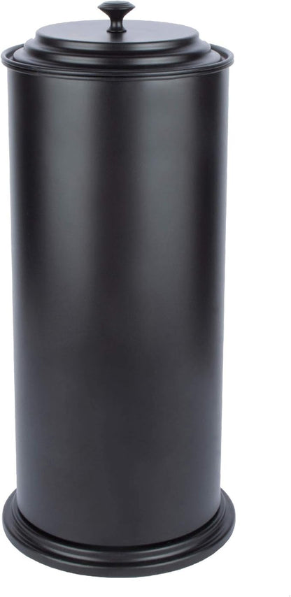 JS Jackson Supplies Free Standing Extra Large Toilet Paper Holder - Matte Black