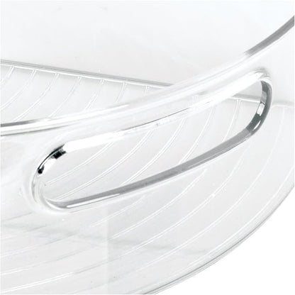 iDesign Plastic Lazy Susan Cabinet Storage Bin, 1/4 Wedge Container for Kitchen, Pantry, Counter, BPA-Free, 12.5 in x 6.75in x 4in Set of 4, Clear