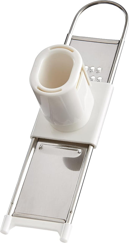 Fantes Garlic Slicer Grater, Stainless Steel, 8.75 x 2.25-Inches, The Italian Market Original since 1906