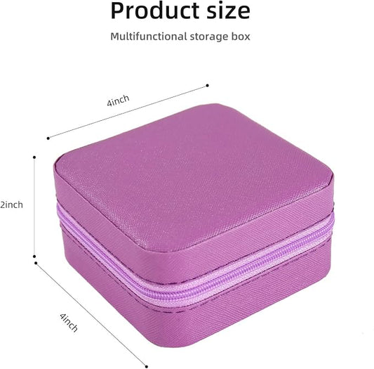 KElofoN Travel jewelry case Travel jewelry box Travel Jewelry Organizer Small Jewelry Organizer Box Gift for Girls Women with Mirror(Purple)
