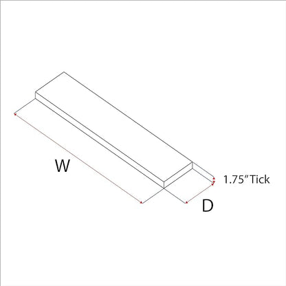 URBANDI, Rustic Floating Shelves, Set of 2, Hidden Bracket, Solid Wood, Heavy Duty, Wall Mounted Shelves, (Grey, 36Wx8D)