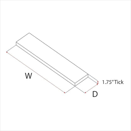 URBANDI, Rustic Floating Shelves, Set of 2, Hidden Bracket, Solid Wood, Heavy Duty, Wall Mounted Shelves, (Dark Brown, 48Wx6D)