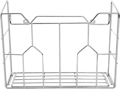 Cididu 2 Pack Kitchen Wrap Organizer Rack Wall Mount, Cabinet Door Organizer Storage, Wall Rack Basket Sturdy Steel Wire, Tall Inside Cabinet Holder for Aluminum Foil Plastic Wrap Wax Paper