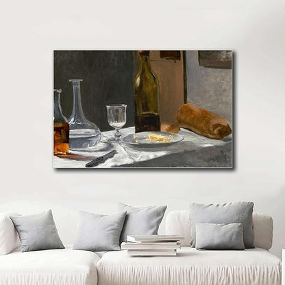 SENLYCH Wall Art Canvas Print Vintage Bar Cart Wall Art Bar Cart Decor Kitchen Wall Art Moody Wall Art Living Room and Bedroom Home Decoration 16x24inch Without Frame