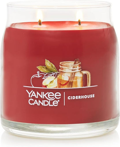 Yankee Candle Ciderhouse Scented, Signature 13oz Medium Jar 2-Wick Candle, Over 35 Hours of Burn Time