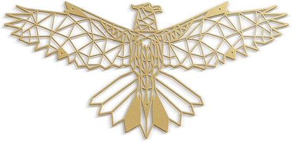 SIGNLEADER Metal Wall Art Decor Eagle Strikes the Sky Modern Abstract Wall Sculpture Hangings Home Decoration for Living Room, Bedroom, Bathroom, Kitchen, Outdoor - 18" Gold