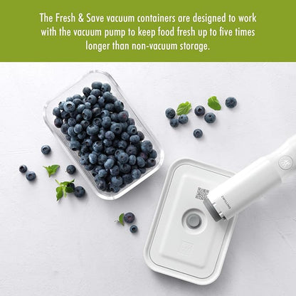 For food to stay fresh up to 5X longer, pump required (not included).
