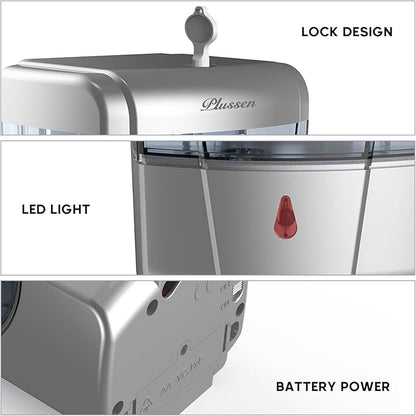 Soap Dispenser Wall Mount, Automatic Hand Sanitizer Dispenser 600ml Gel n Liquid Touchless Commercial Wall Soap Dispenser for Bathroom,Silver-600ml