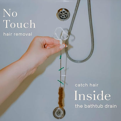 DrainWig Bathtub Drain Hair Catcher – Disposable (2-Pack) – Installs Under Stopper- No-Touch Hair Removal for Bathtub Drains – As Seen on Shark Tank
